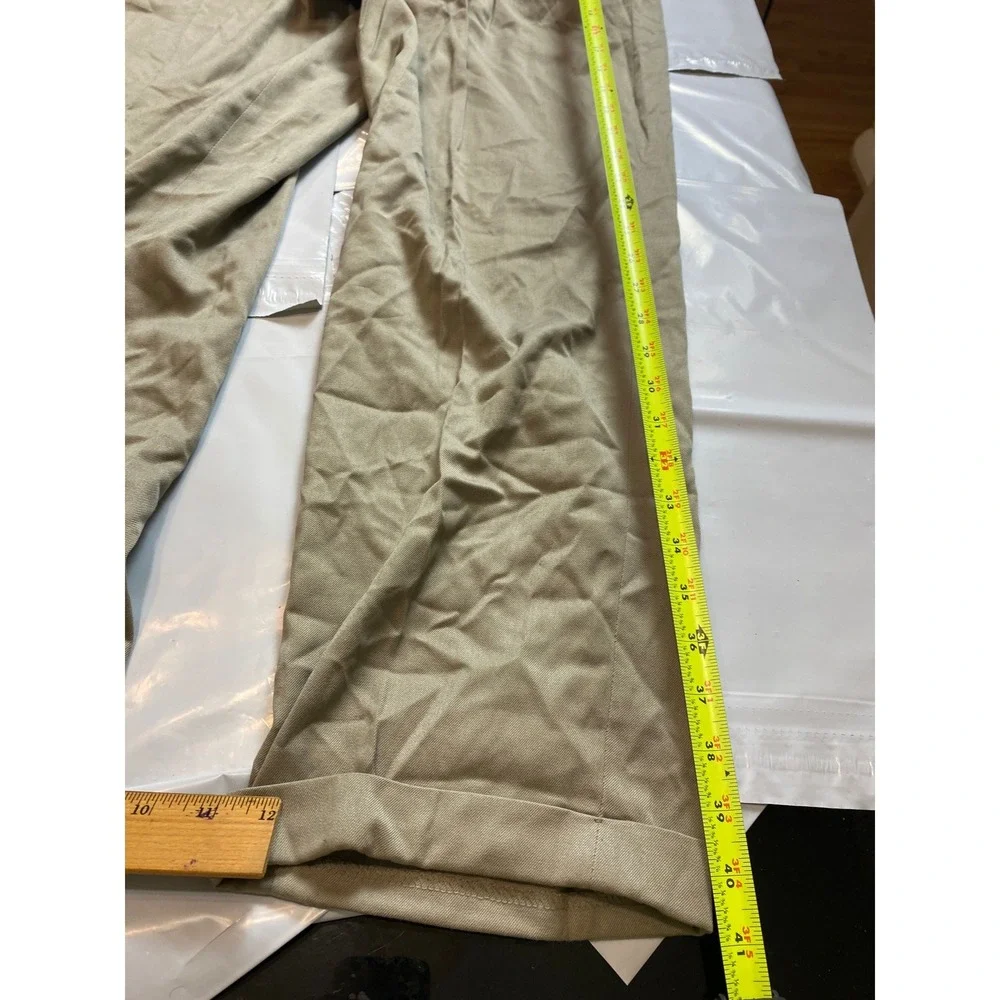 Savane Dress‎ Pants Men's 36x30 Khaki Pleated Front Teflon No Wrinkle NWT